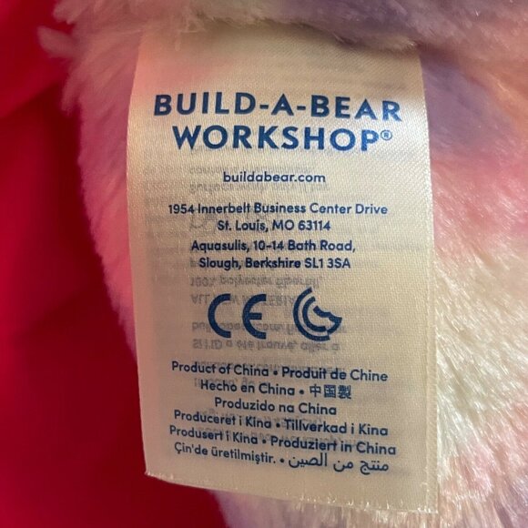 Build-A-Bear Colorful Tie Dye Plush Cat In Pink Sequin Dress 16" - Picture 6 of 12